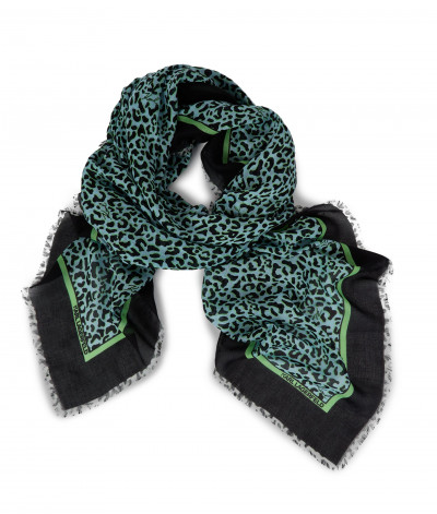 SÁL KARL LAGERFELD K/MONOGRAM SCARF LEOPARD - Kép 1