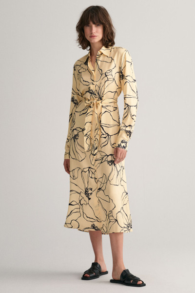 ŠATY GANT SLIM LINE DRAWING SHIRT DRESS - Fotografia č. 1