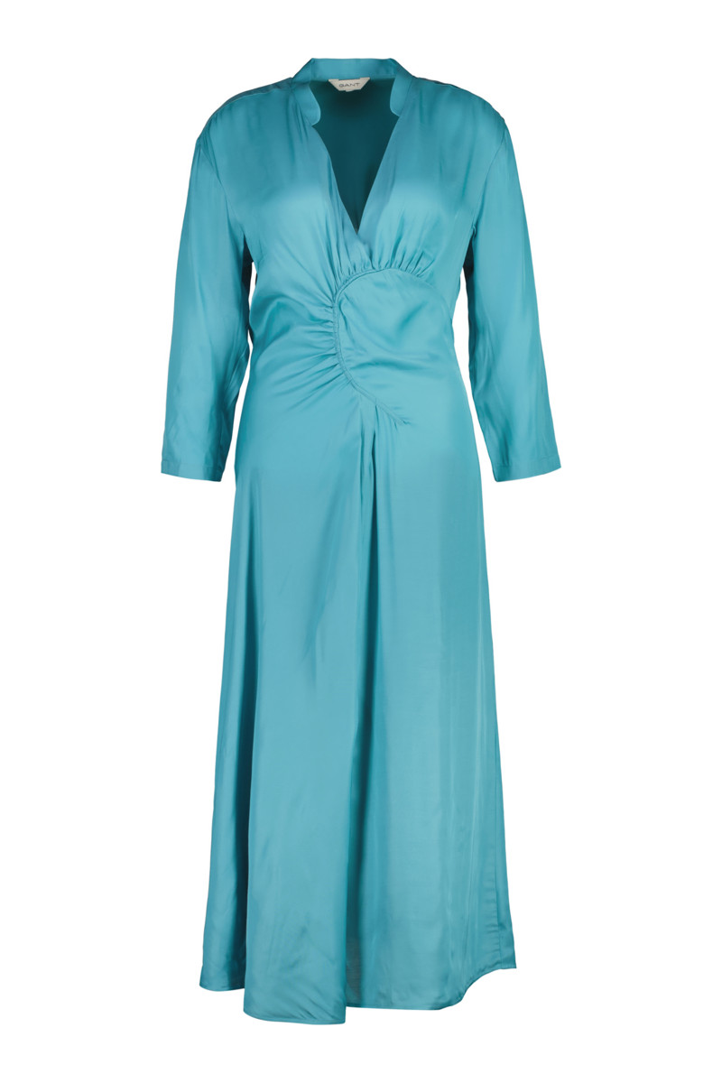Gant Women Blue Solid Crew Neck Dress