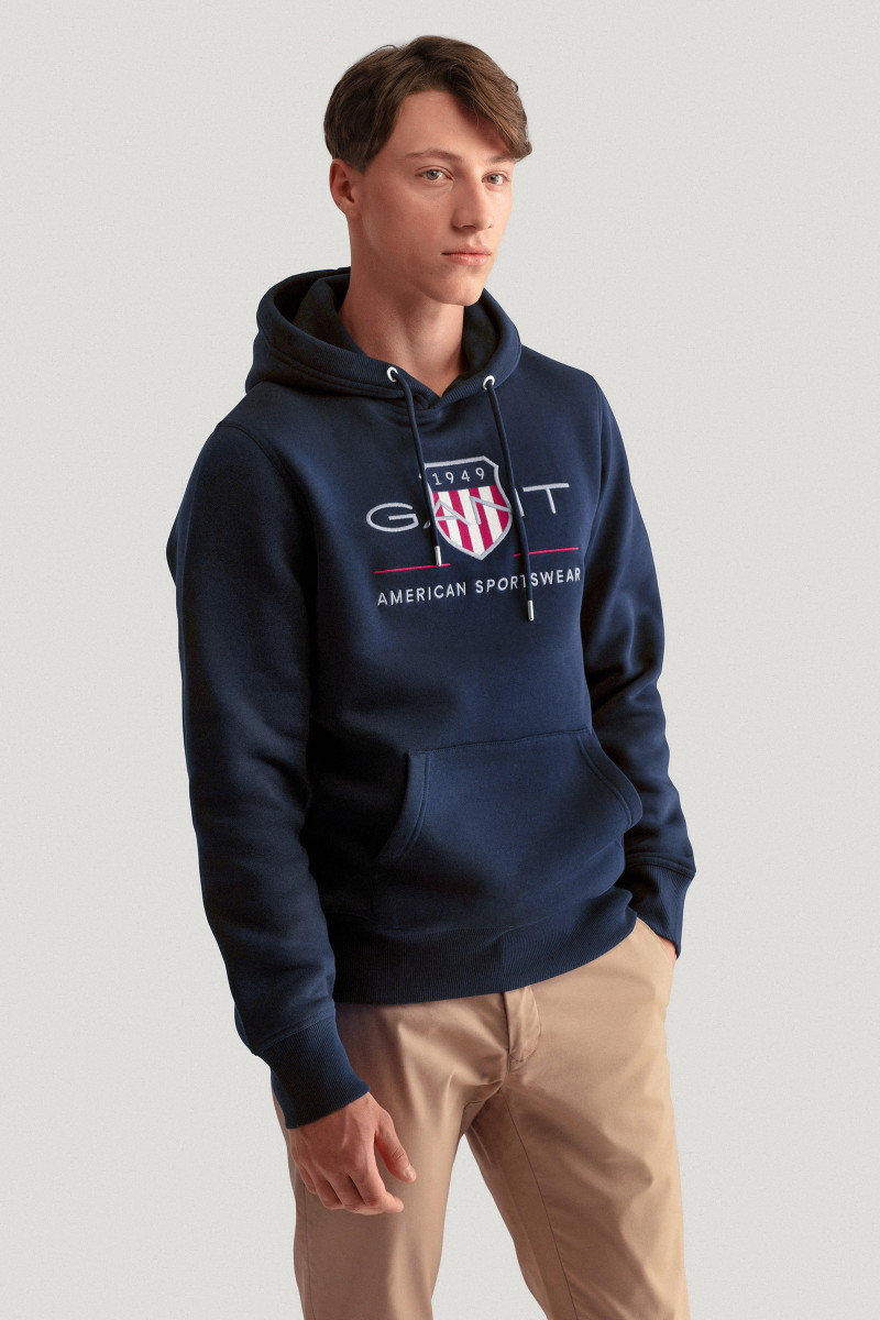GANT ARCHIVE SHIELD - Kapuzenpullover - Grün/junip Produktbild-Vorschau 8