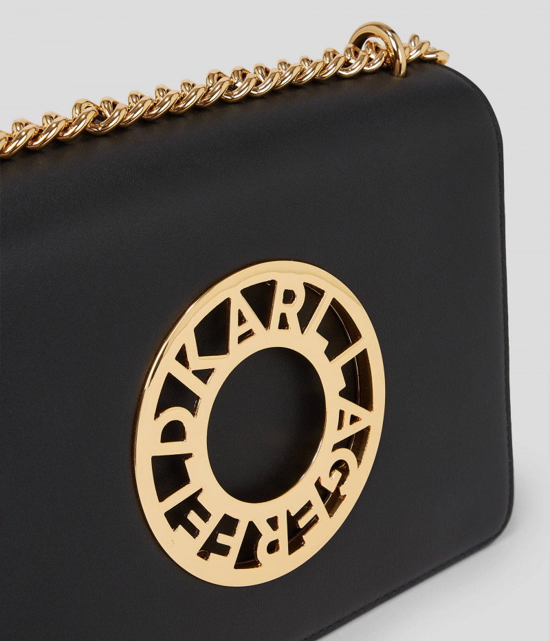 KABELKA KARL LAGERFELD K/DISK SHOULDER BAG BLACK/GOLD VERMONT CZ