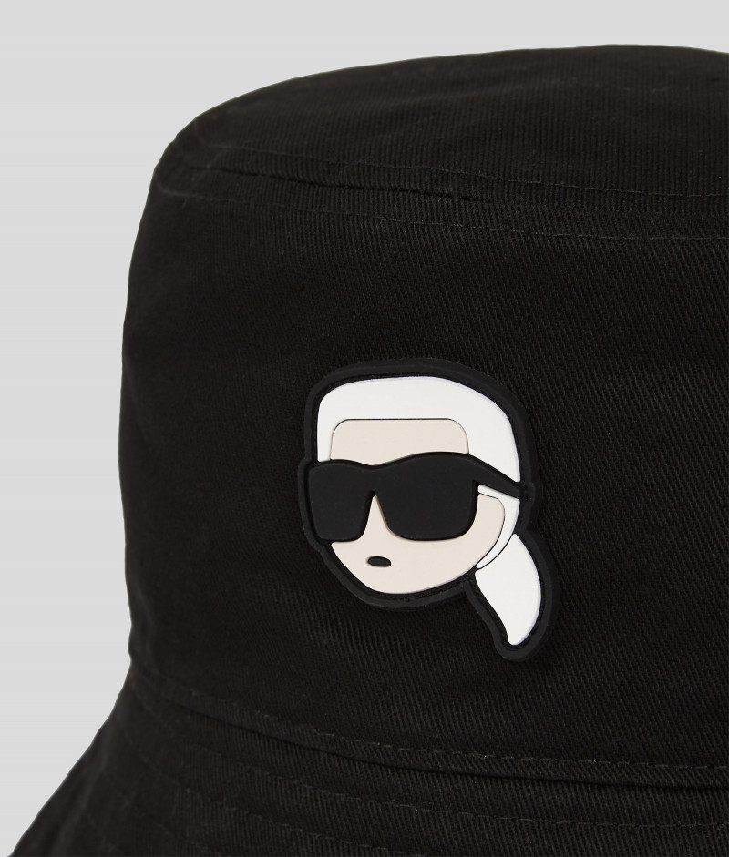 KARL LAGERFELD K/IKONIK 2.0 REVERS BUCKET HAT 帽子 ハット KARL LAGERFELD K/IKONIK 2.0 REVERS BUCKET HAT | Black Women