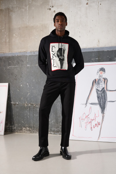 MELEGÍTŐ FELSŐ KARL LAGERFELD KARL SERIES HOODIE - Kép 2