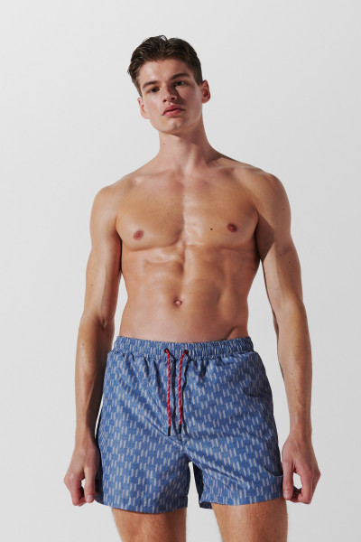 PLAVKY KARL LAGERFELD KL MONOGRAM SHORT BOARDSHORTS - Fotografie č. 1