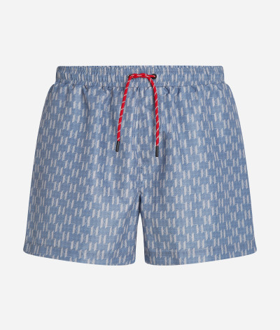 PLAVKY KARL LAGERFELD KL MONOGRAM SHORT BOARDSHORTS - Fotografie č. 5