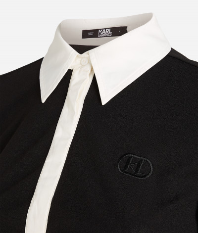 ŠATY KARL LAGERFELD LSLV POLO DRESS - Fotografie č. 8