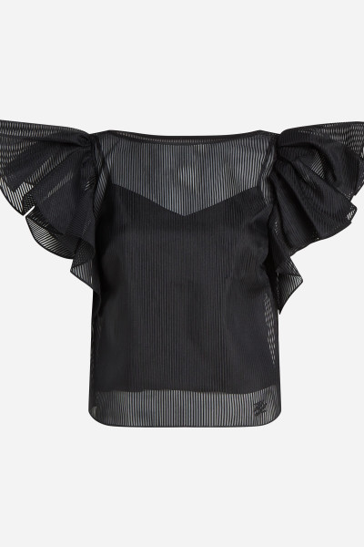 KOŠILE KARL LAGERFELD RUFFLE TOP - Fotografie č. 6
