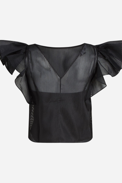 KOŠILE KARL LAGERFELD RUFFLE TOP - Fotografie č. 7