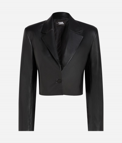 BUNDA KARL LAGERFELD SIGNATURE LEATHER JACKET - Fotografia č. 6