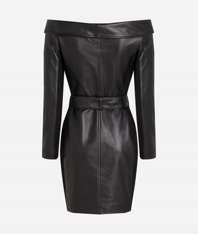 ŠATY KARL LAGERFELD LEATHER DRESS - Fotografie č. 7