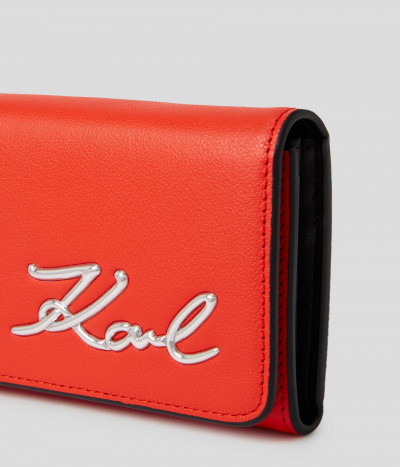 PEŇAŽENKA KARL LAGERFELD K/SIGNATURE CONT FLAP WALLET - Fotografia č. 4