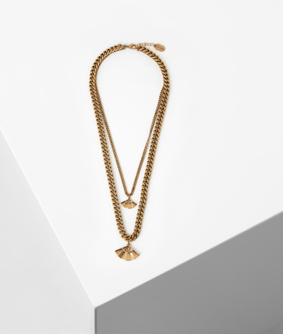 NÁHRDELNÍK KARL LAGERFELD K/ARCHIVE FAN DOUBLE NECKLACE - Fotografie č. 1