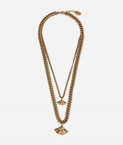 NÁHRDELNÍK KARL LAGERFELD K/ARCHIVE FAN DOUBLE NECKLACE - Fotografie č. 2