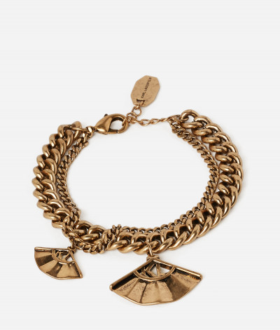 KARKÖTŐ KARL LAGERFELD K/ARCHIVE FAN DOUBLE BRACELET - Kép 2