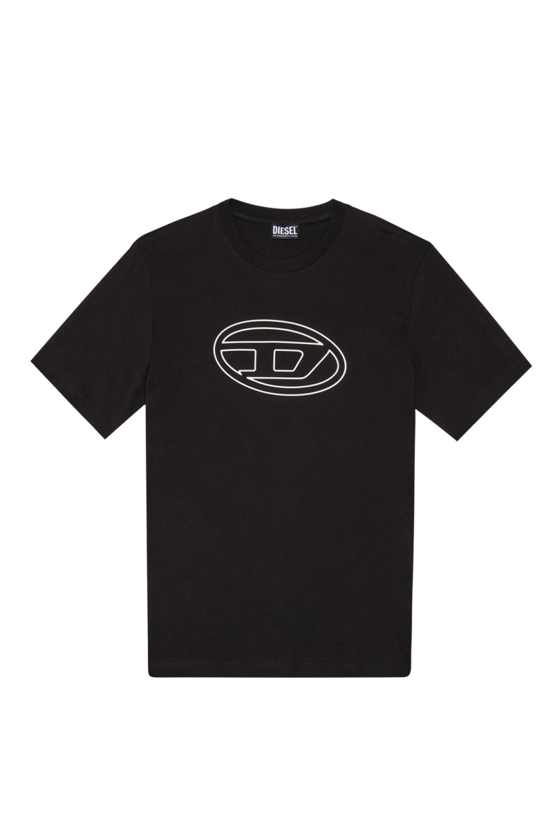 Diesel T-shirt In Maglia Con Oval D J02654-RLAXU-K900