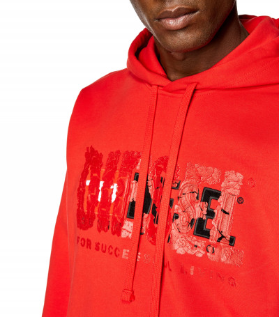 MIKINA DIESEL S-NABEL-HOOD-M1 SWEAT-SHIRT - Fotografia č. 4