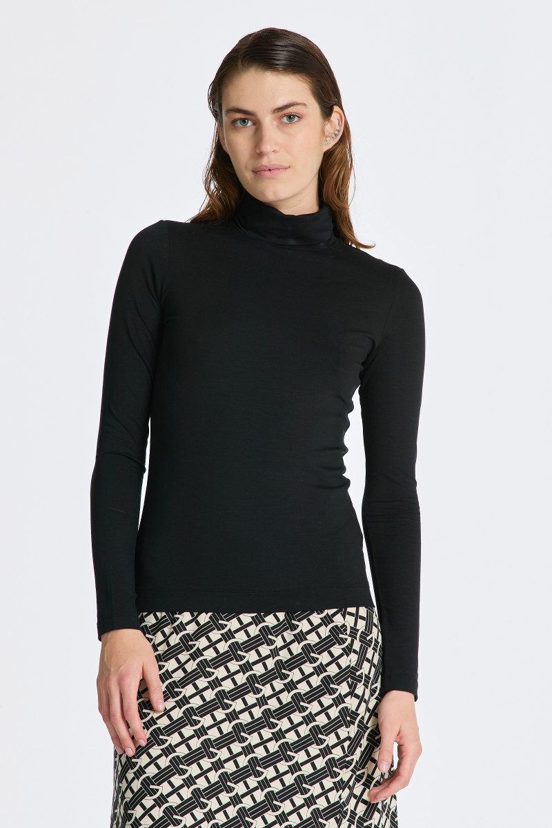Slim Ls Turtleneck 5 Black main image 1