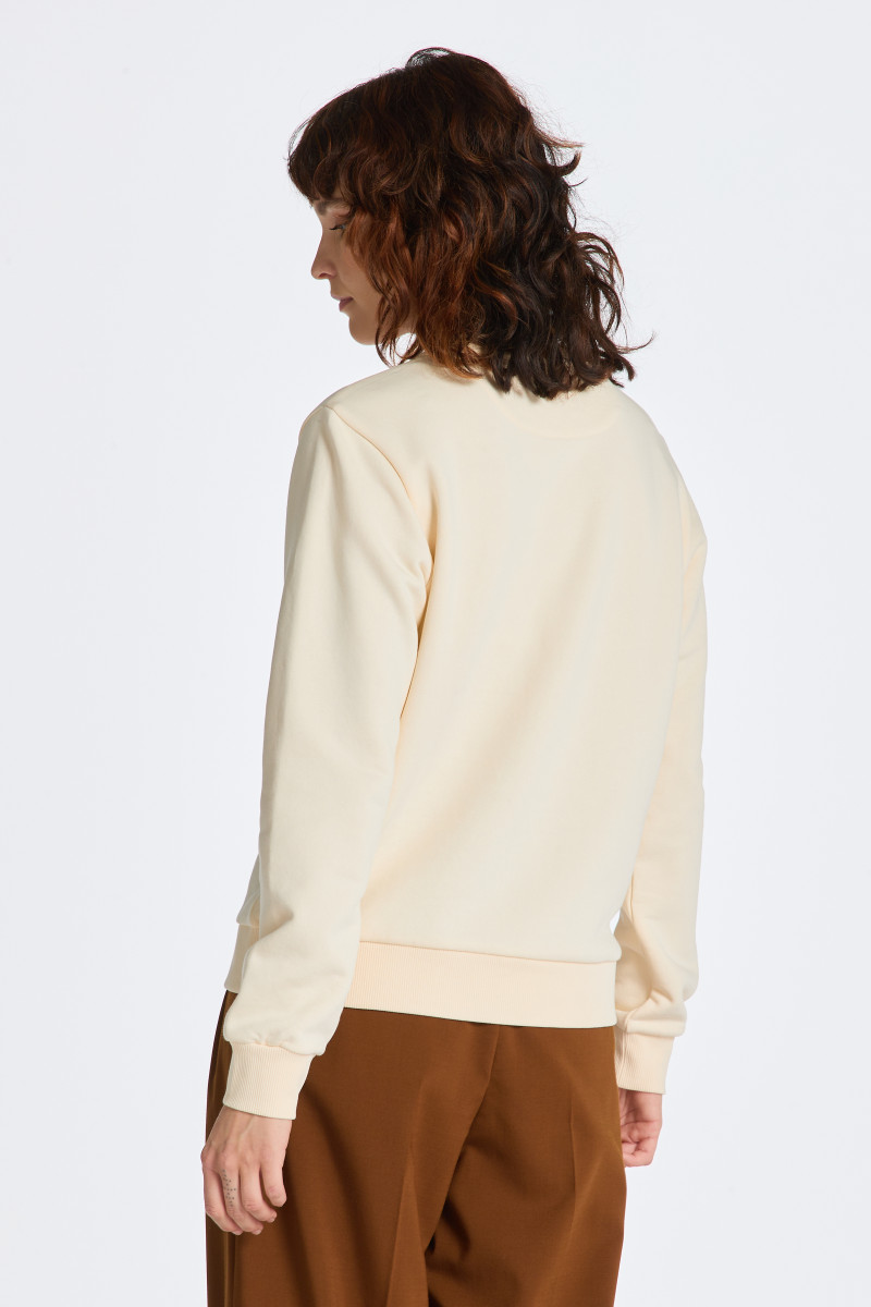 Sweat GANT Femme Beige Capuche Zippé – Coton Doux, Coupe Régulière, Taille S