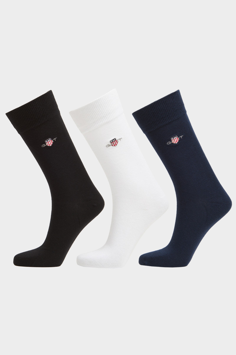 Gant Women Red Patterned Ankle Length Socks (Pack of 3)