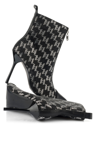 BOKACIPŐ KARL LAGERFELD ANKLE BOOT MONOGRAM - Kép 3