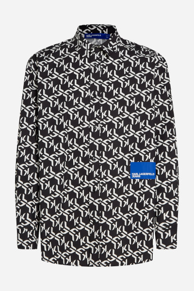 KOŠEĽA KARL LAGERFELD JEANS KLJ MONOGRAM AOP SHIRT - Fotografia č. 8