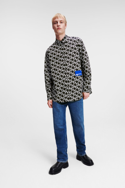 KOŠEĽA KARL LAGERFELD JEANS KLJ MONOGRAM AOP SHIRT - Fotografia č. 2