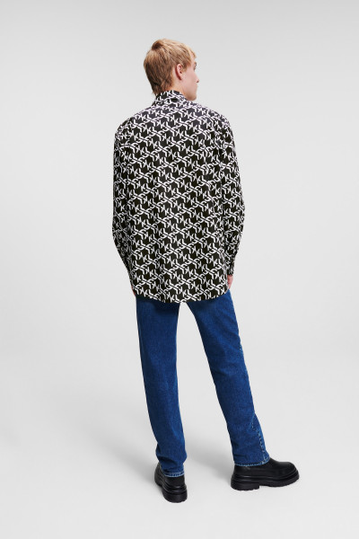 KOŠEĽA KARL LAGERFELD JEANS KLJ MONOGRAM AOP SHIRT - Fotografia č. 3
