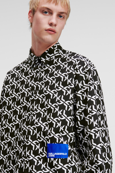 KOŠEĽA KARL LAGERFELD JEANS KLJ MONOGRAM AOP SHIRT - Fotografia č. 5