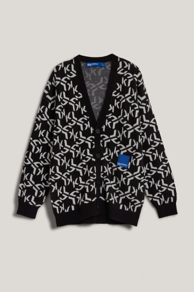 SVETER KARL LAGERFELD JEANS KLJ MONOGRAM JACQUARD CARDIGAN - Fotografia č. 1