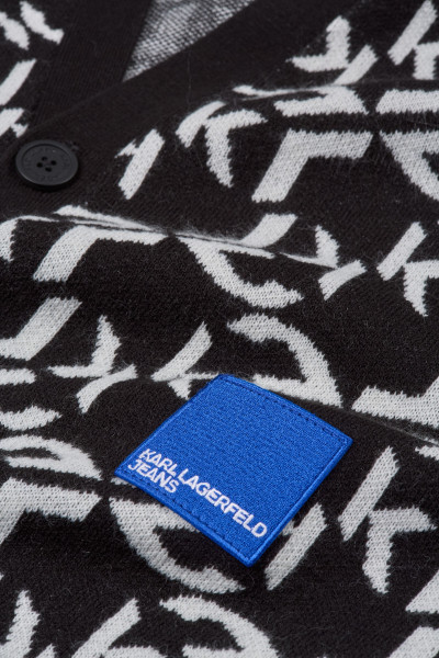 SVETER KARL LAGERFELD JEANS KLJ MONOGRAM JACQUARD CARDIGAN - Fotografia č. 3