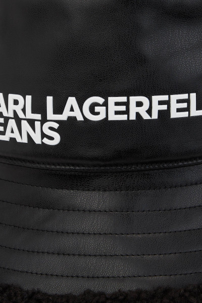 KLOBÚK KARL LAGERFELD JEANS SHEARLING BUCKET HAT - Fotografia č. 3