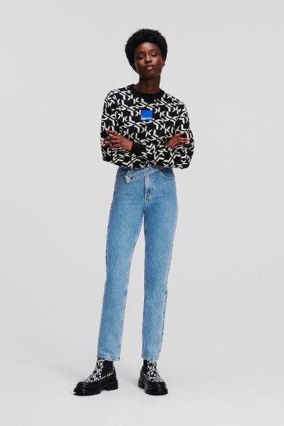 DŽÍNSY KARL LAGERFELD JEANS KLJ HR TAPERED WAISTBAND DENIM - Fotografia č. 1