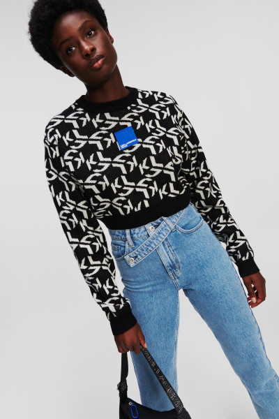 DŽÍNSY KARL LAGERFELD JEANS KLJ HR TAPERED WAISTBAND DENIM - Fotografia č. 4