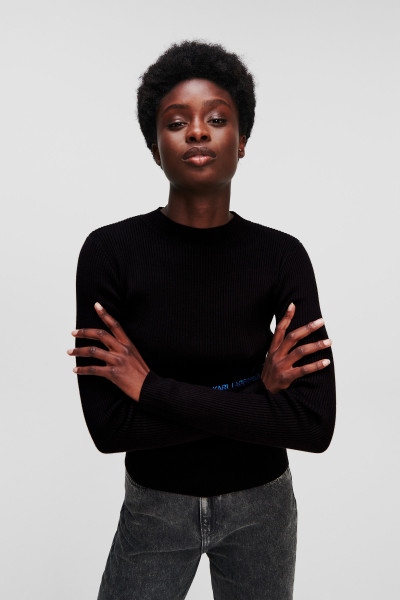 SVETER KARL LAGERFELD JEANS KLJ LSLV FITTED SWEATER - Fotografia č. 1