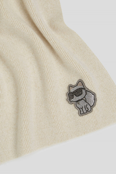 ŠÁL KARL LAGERFELD K/IKONIK 2.0 CHOUP LUR SCARF - Fotografia č. 3