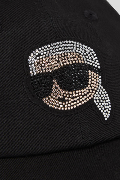 SAPKA KARL LAGERFELD K/IKONIK 2.0 KARL RHNSTNS CAP - Kép 4