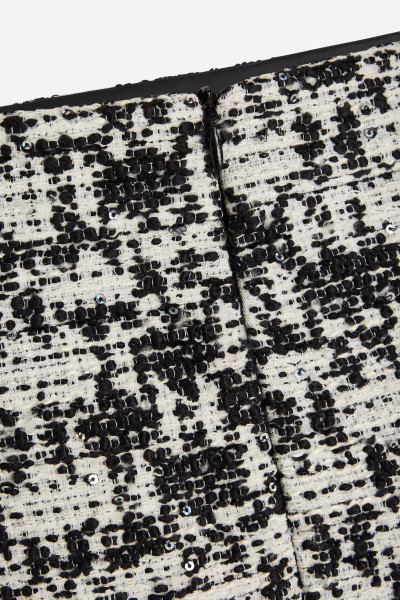 SZOKNYA KARL LAGERFELD CHECK BOUCLE SKIRT - Kép 6