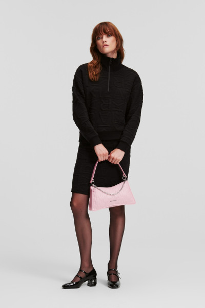 MELEGÍTŐ FELSŐ KARL LAGERFELD ATHLEISURE QUILTED ZIP UP - Kép 2