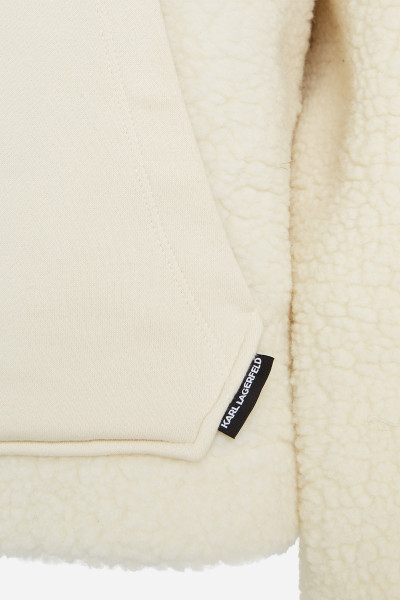MIKINA KARL LAGERFELD TEDDY CROPPED SWEAT - Fotografia č. 6