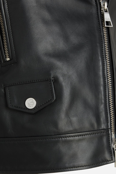 DZSEKI KARL LAGERFELD LEATHER BIKER JACKET - Kép 5