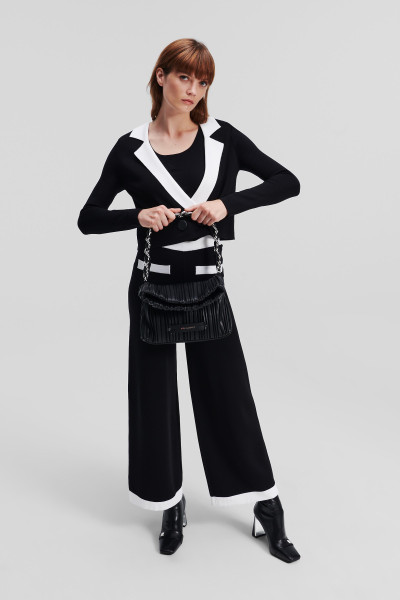 SVETER KARL LAGERFELD CROPPED KNIT CARDIGAN - Fotografia č. 2