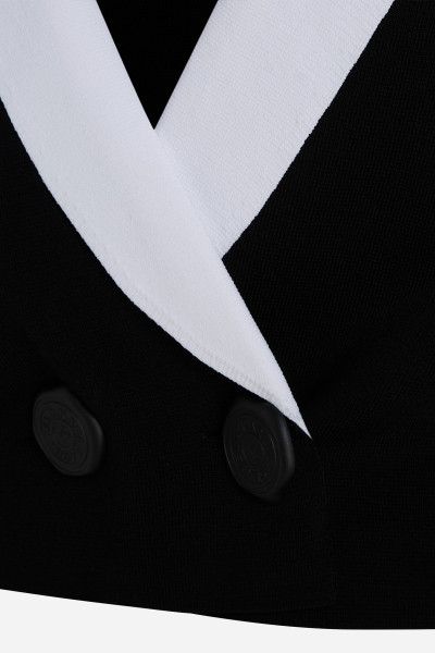 SVETER KARL LAGERFELD CROPPED KNIT CARDIGAN - Fotografia č. 5