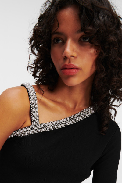 SVETER KARL LAGERFELD SHOULDER DETAIL KNIT TOP - Fotografia č. 4