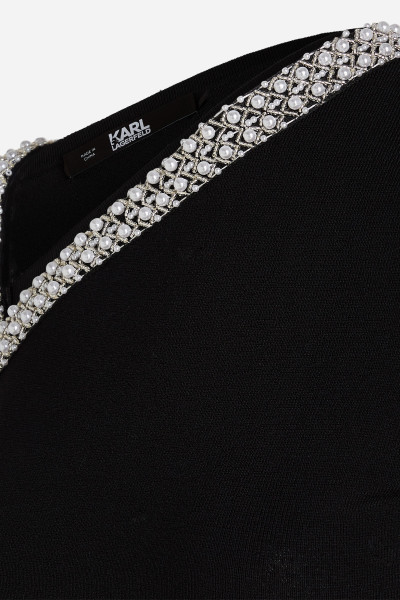 SVETER KARL LAGERFELD SHOULDER DETAIL KNIT TOP - Fotografia č. 5