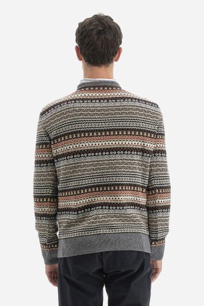 SVETR LA MARTINA MAN CREW NECK TRICOT JACQUARD - Fotografie č. 3