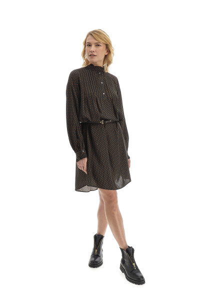 ŠATY LA MARTINA WOMAN DRESS L/S PRINTED POPLIN - Fotografie č. 1