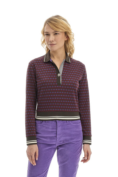 POLOKOŠEĽA LA MARTINA WOMAN POLO L/S JACQUARD INTERL - Fotografia č. 1