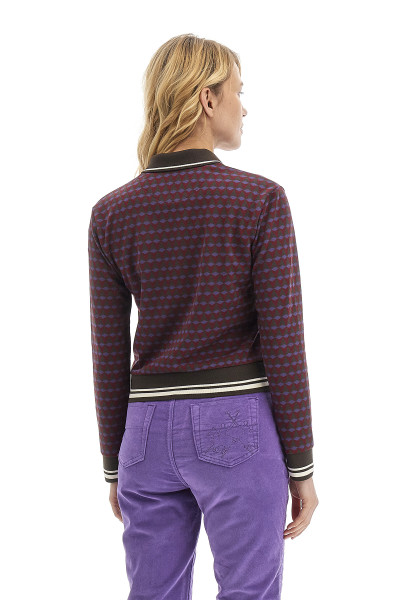 POLOKOŠEĽA LA MARTINA WOMAN POLO L/S JACQUARD INTERL - Fotografia č. 3