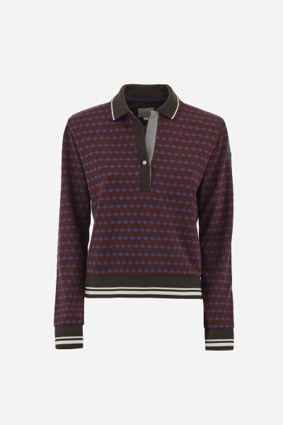 POLOKOŠEĽA LA MARTINA WOMAN POLO L/S JACQUARD INTERL - Fotografia č. 5