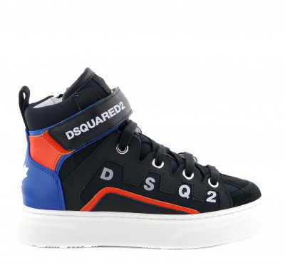 TENISKY DSQUARED  BOXER HI-TOP SNEAKERS MATERIALS BLEND LACE UP - Fotografia č. 1